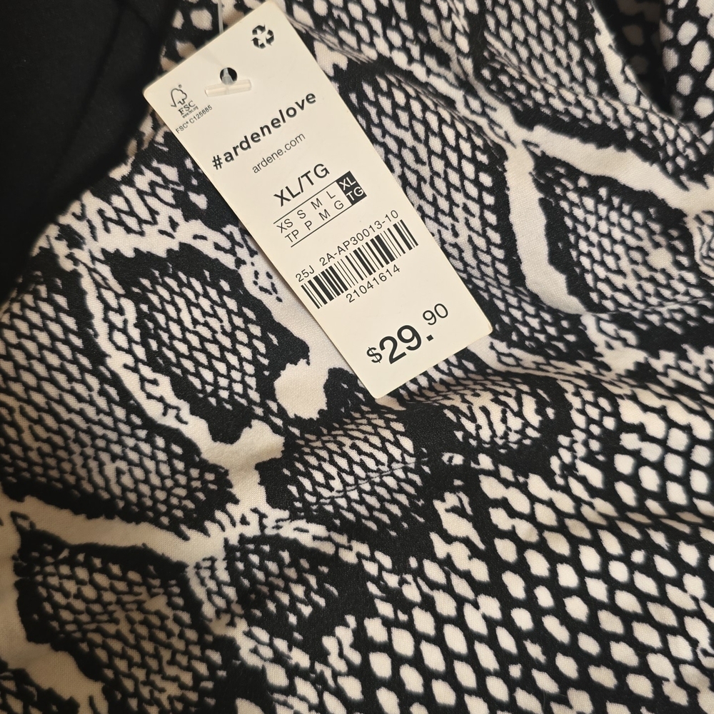 Ardene Monochrome Snake Print Blouse